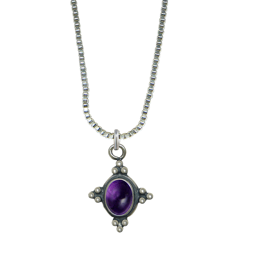 Sterling Silver Little Amethyst Pendant Necklace